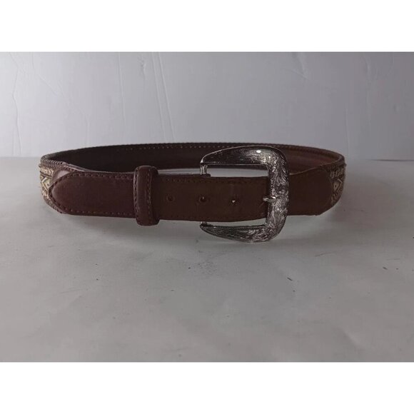 Tony Lama Men's Leather Multicolor Embroidered Belt 9307L - Picture 1 of 6